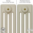 CI-RC-CREAM-023 - Richmond Cream 4 Column Victorian Cast Iron Radiator H813mm x W575mm CI-RC-CREAM-023 - Richmond Cream 4 Column Victorian Cast Iron Radiator H813mm x W575mm